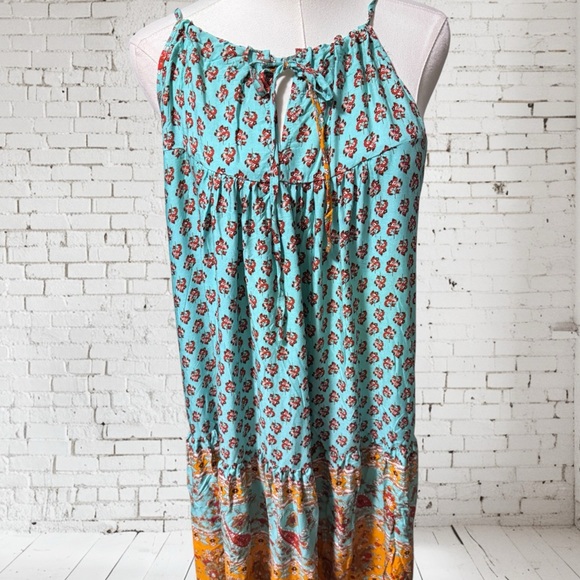 Cupshe Boho Dress Sz L NWT | Rayon Flowy Summer Festival Style - Picture 2 of 6